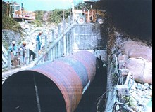 輸水隧道鋼管佈設
